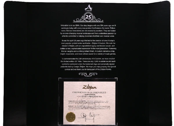 ZILDJIAN A Custom 25th Anniversary Ride 23"